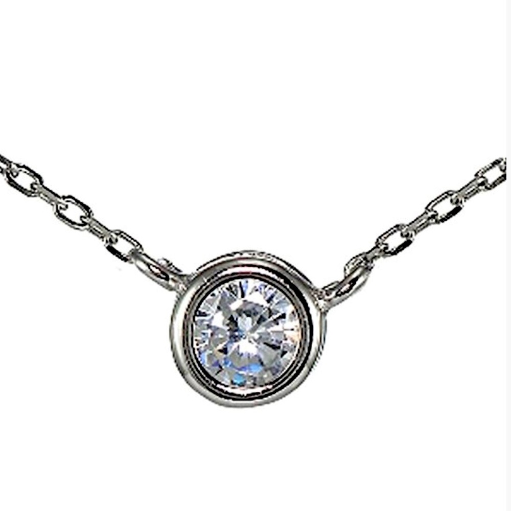 Sterling Silver & CZ Choker Necklace